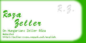 roza zeller business card
